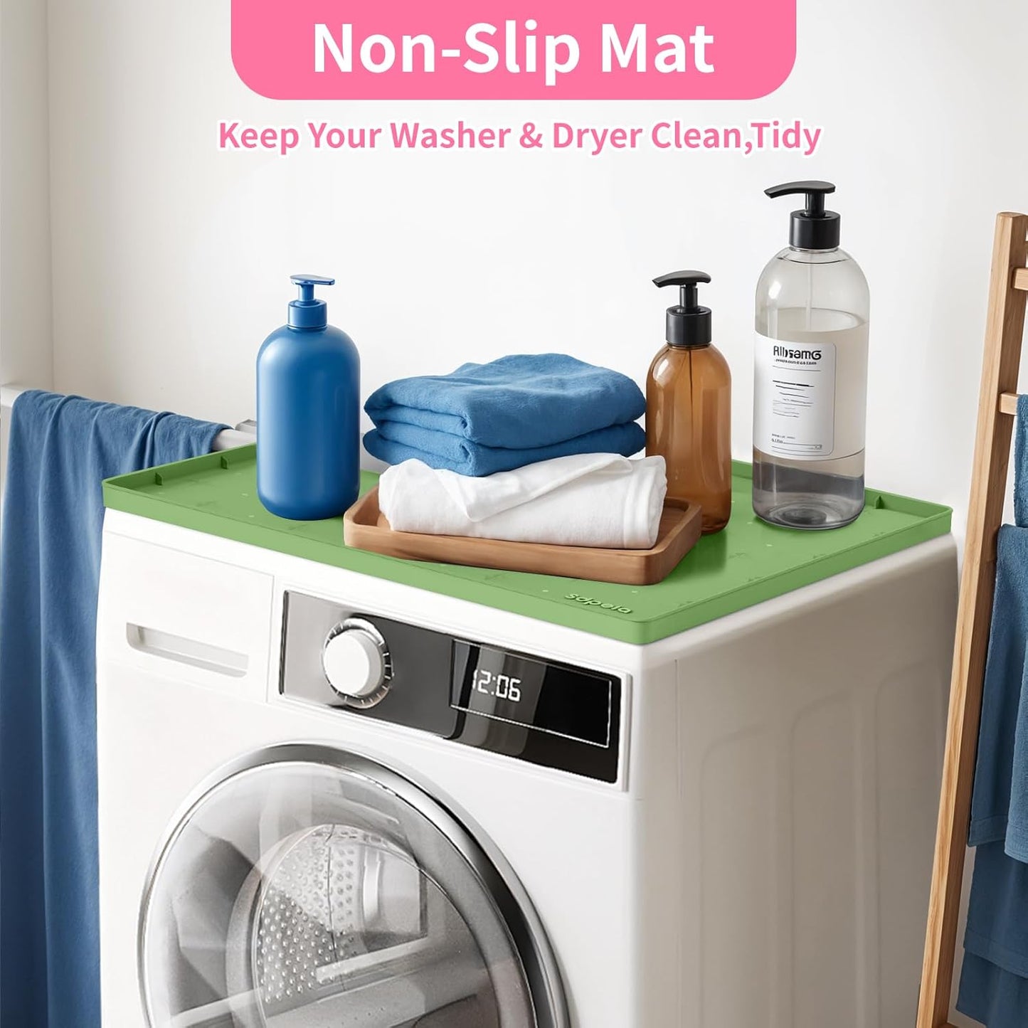 Sdpeia Under Sink Mat 25"×19" – Waterproof Silicone Cabinet Liner & Sink Protector for Kitchen & Bathroom, Multi-Purpose Organizers Tray for Pets, Laundry, Cat Litter Mat