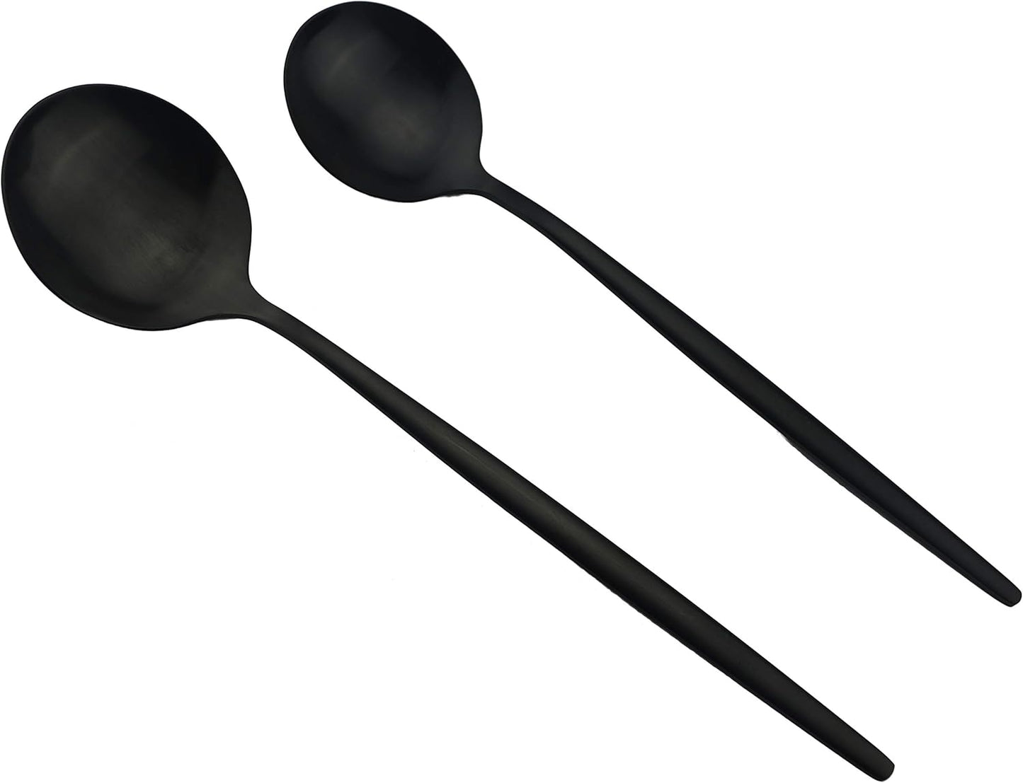 60-Piece Modern Matte Silverware Set, Uniturcky 304 Stainless Steel Flatware Cutlery Set, Elegant Kitchen Utensils Service For 12, Includes Dinner Knives/Spoons/Forks, Black Satin Finish