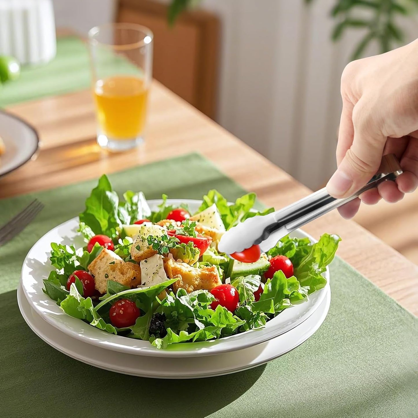 Tongs, Small Tongs for Serving Food Buffet Salad Cooking Metal Food Grade Kitchen Cooking Utensils Stainless Steel