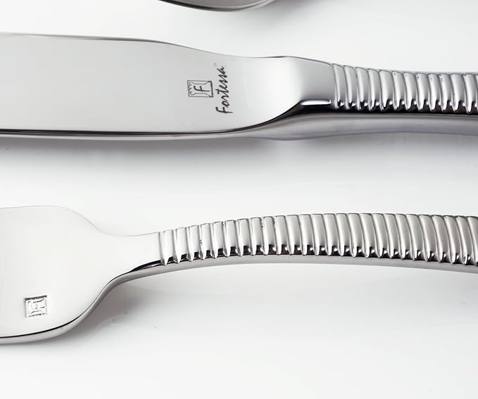 Fortessa 5pps-103-20PC Ringo Flatware 20 Piece Place Setting, Polished Stainless