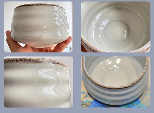 Matcha Whisk Set, Ceramic Matcha Set Includes Matcha Bowl, Matcha Whisk Chasen and Whisk Holder, Sifter, Bamboo Scoop, Scoop Rest and Tea Towel-7 Pcs Matcha Kit for Matcha Lovers, Misty Gray