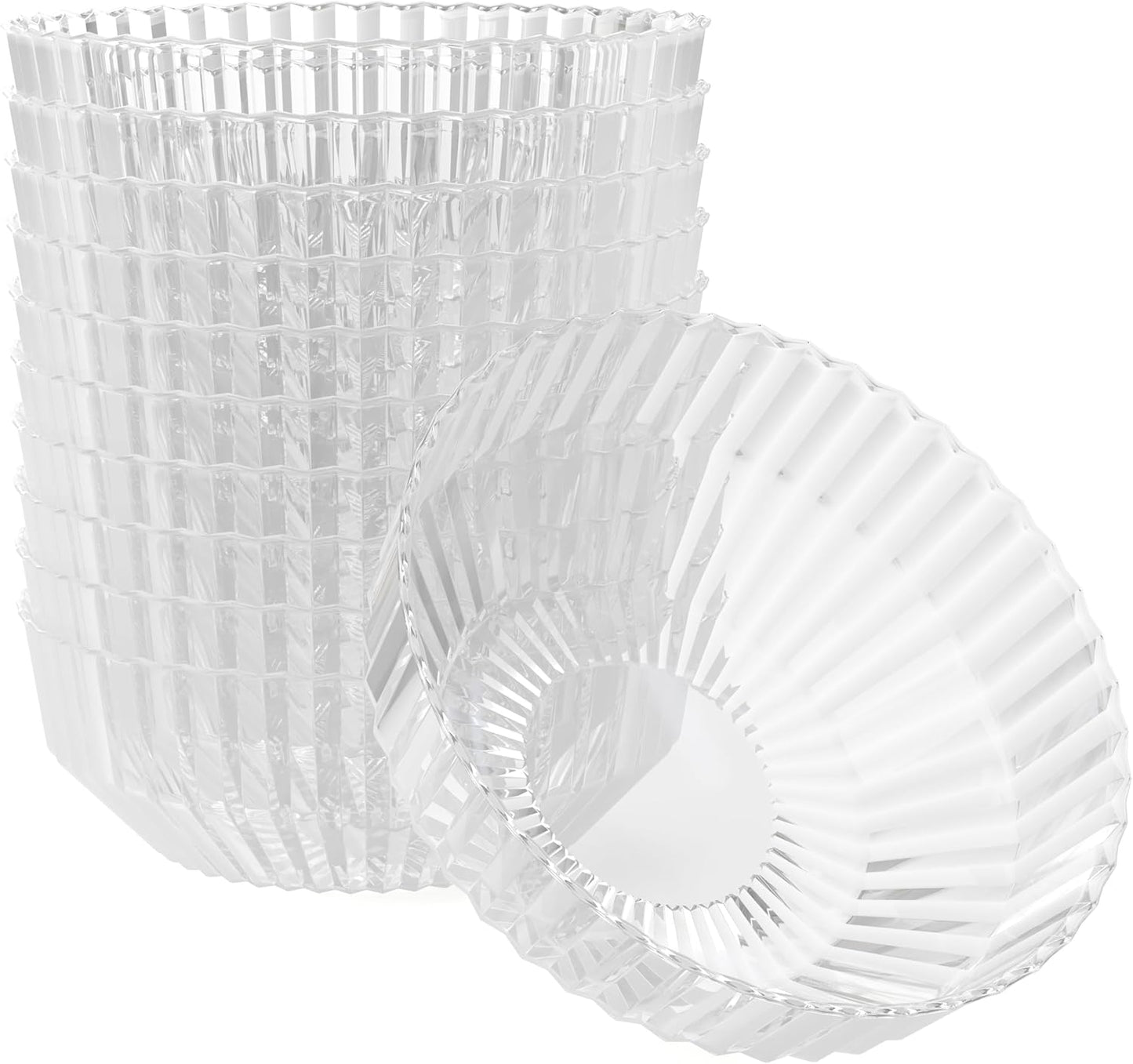 Exquisite Clear Plastic Bowls Disposable - 16 Oz - 20 Count - Disposable Soup Bowls - Great for Weddings Parties And Formal Occasions