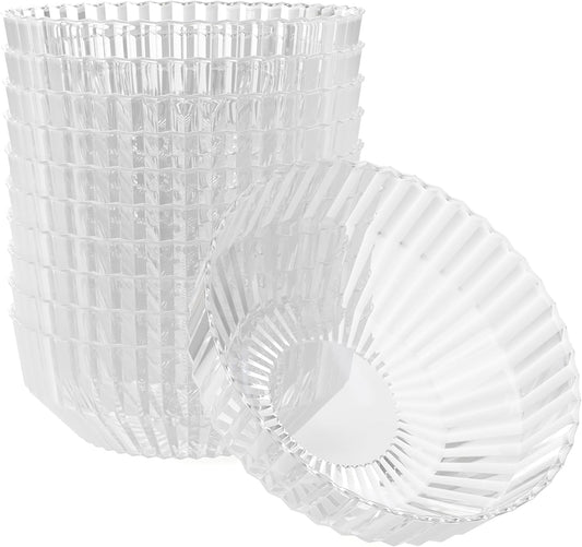 Exquisite Clear Plastic Bowls Disposable - 16 Oz - 20 Count - Disposable Soup Bowls - Great for Weddings Parties And Formal Occasions