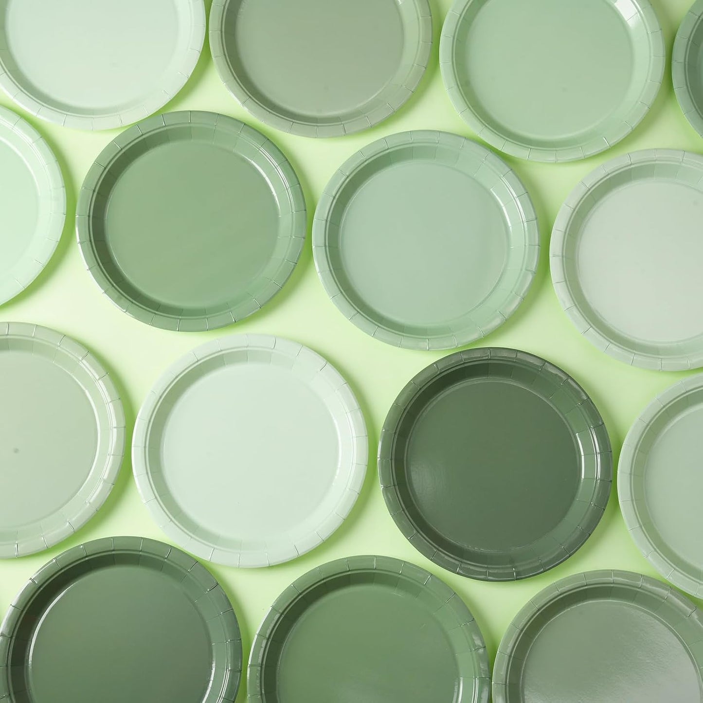 48 Pcs Sage Green Party Paper Plates Disposable, 9" Cute Sage Green Dinner Baby Bridal Shower Dessert Birthday Paper Plates for Bridal Baby Shower Wedding Party Supplies