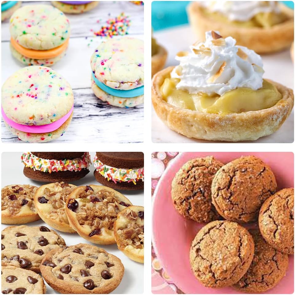 CAKETIME Silicone Egg Molds - Muffin Top Pan Whoopie Pie Pan 3" Round Silicone Baking Mold for Whoopie Pie, Corn Bread, Egg bites, English muffins, Tarts 1 Pack