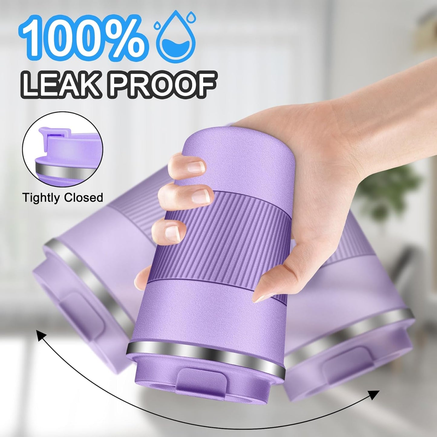 Coffee Travel Mug 12 oz & 17 oz Insulated Coffee Mug with Lid Portable Spill-Proof Coffee Travel Mug No Handle Reusable Stainless Steel Mug Keeps Cold and Hot Suitable for Car, Daily, Travel and Gifts