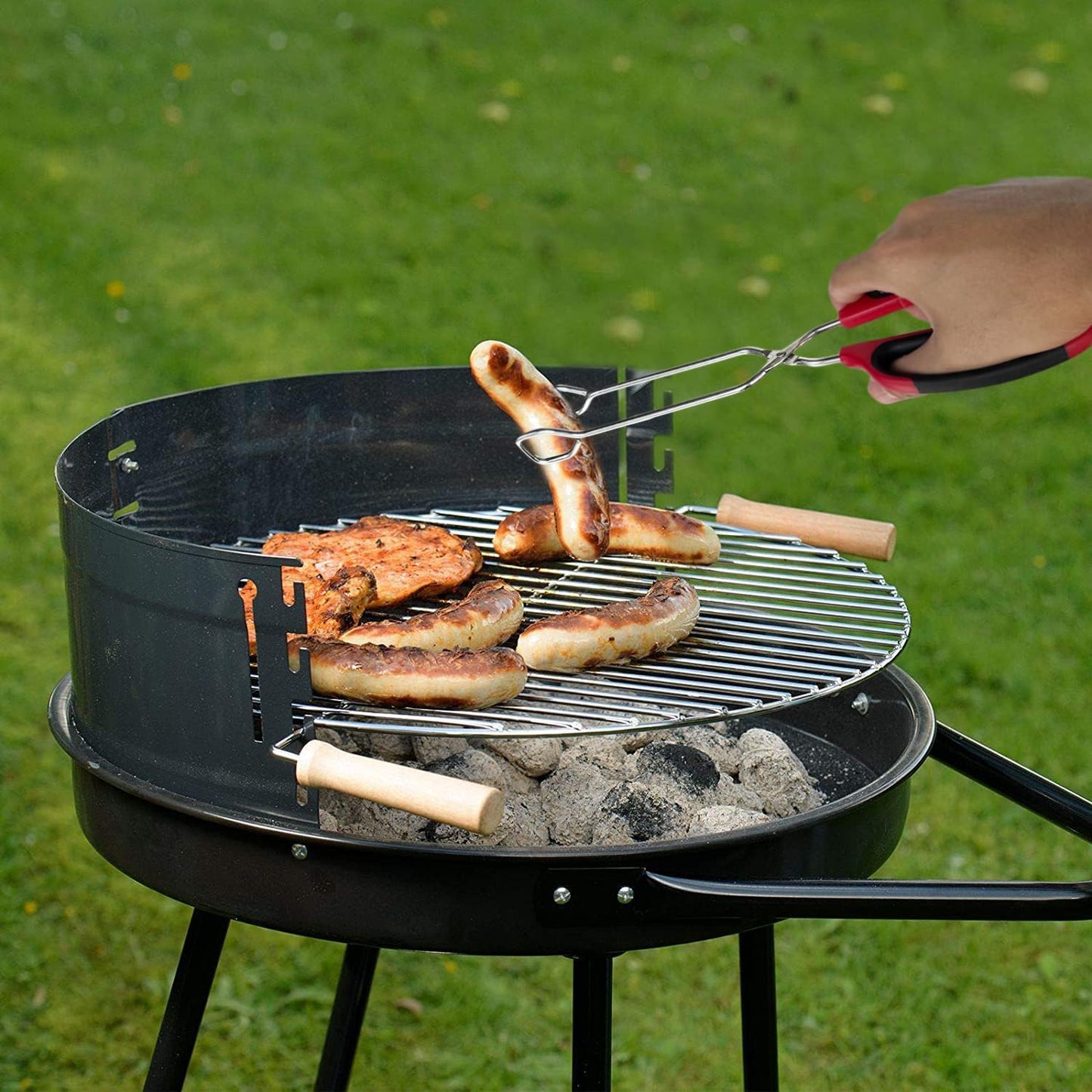 Stainless Steel Scissor Tongs with Comfort-Grip Handle 12-Inch