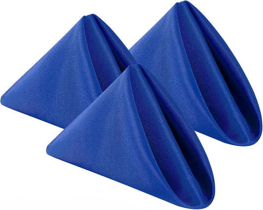 Bailarina Cloth Napkins Set of 80,17x17 inches Dinner Napkins Cloth Washable,Polyester Square Table Cloth Napkin Bulk with Hemmed Edges Ideal for Banquets, Parties and Weddings-Royal Blue