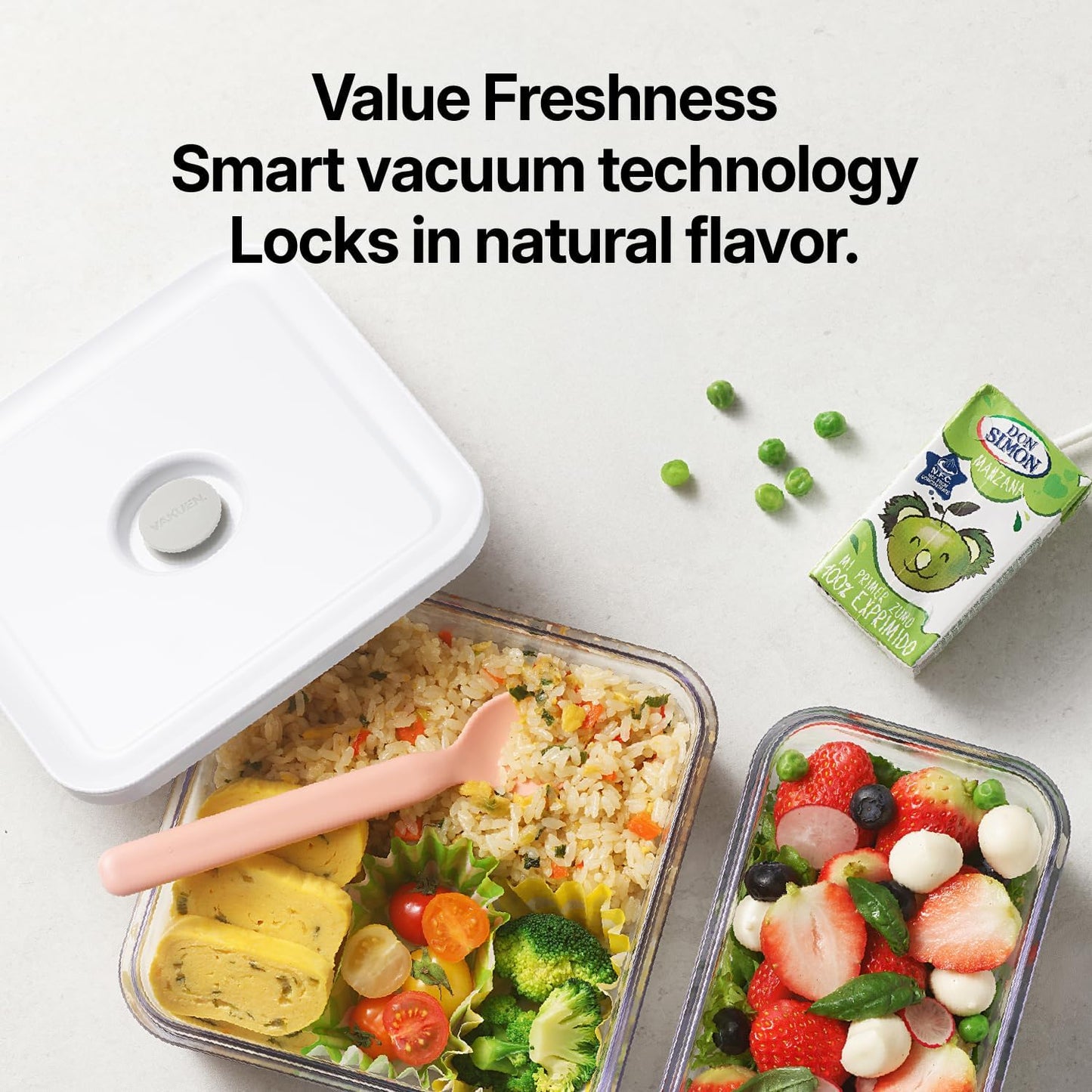 VAKUEN Premium Airtight Food Storage Container. Meal Prep 0.85qt 3pc/Set. 3pcs Container. Patented Double Silicone Lining, 100% Leak Proof, BPA-FREE