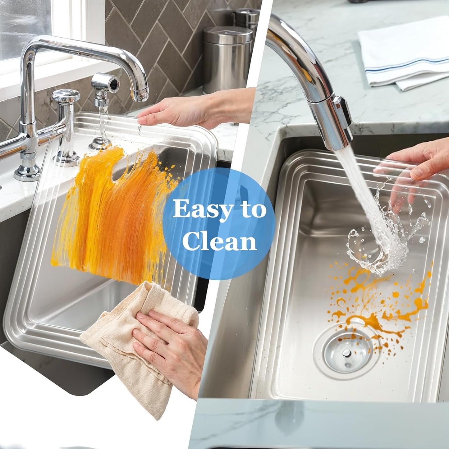 SUT 4-Pack Clear Serving Trays for Entertaining, 16" x 11" Serving Platters for Snacks, Fruit, Cookies, Dessert, Reusable Plastic Trays for Serving Food and Party Organization in Kitchen &for Parties