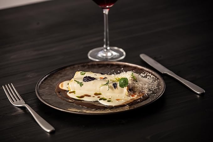 Fortessa Grand City Sandblasted 18/10 Stainless Steel 5 Piece Flatware Set, Service for 1, Sandblasted Silver (Pack of 2)