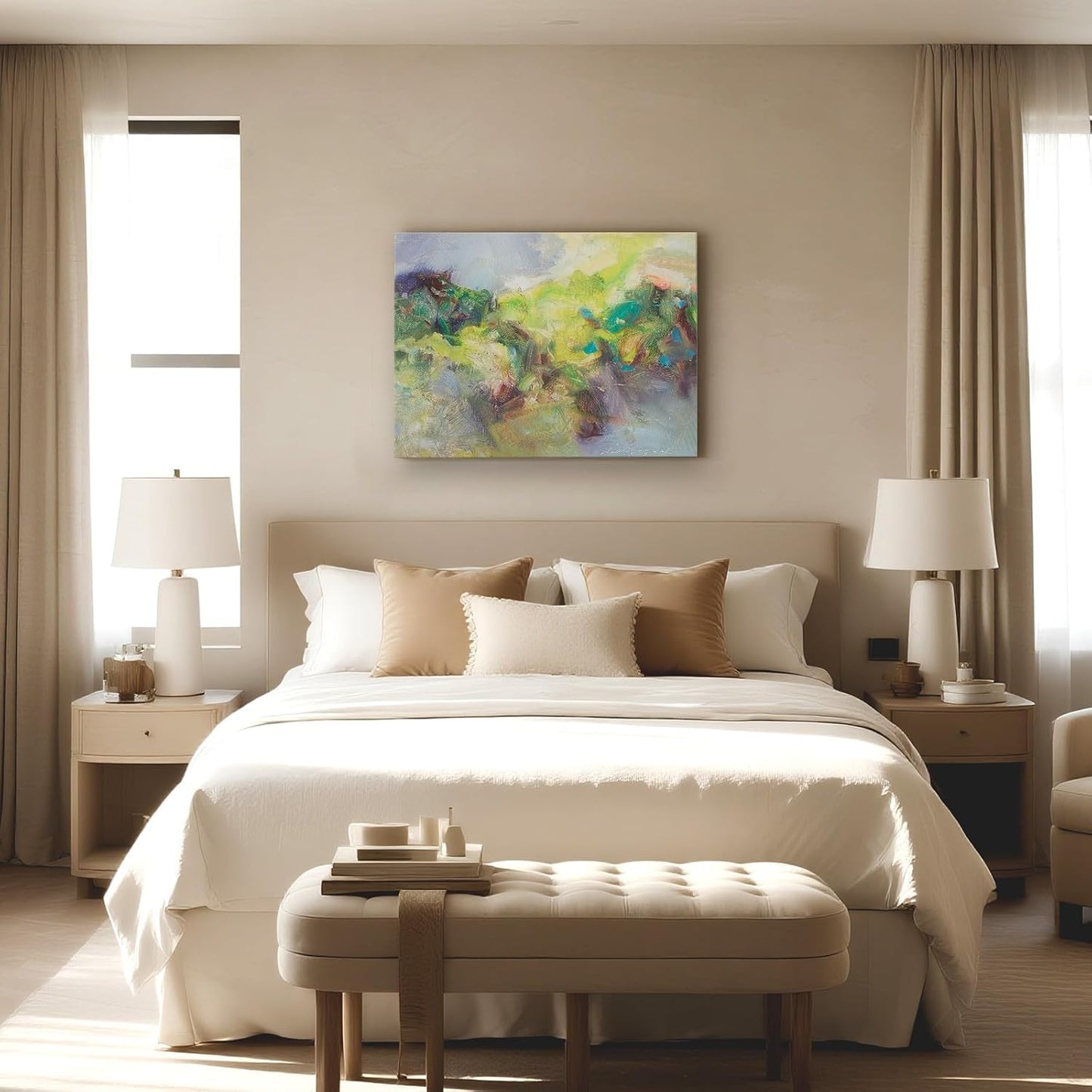 Gloliv Canvas Wall Art – Abstract Wall Decor Painting, Artist-Authorized Reproduction Canvas Prints, Modern Wall Art Decor for Living Room, Bedroom, or Office 32"x24"