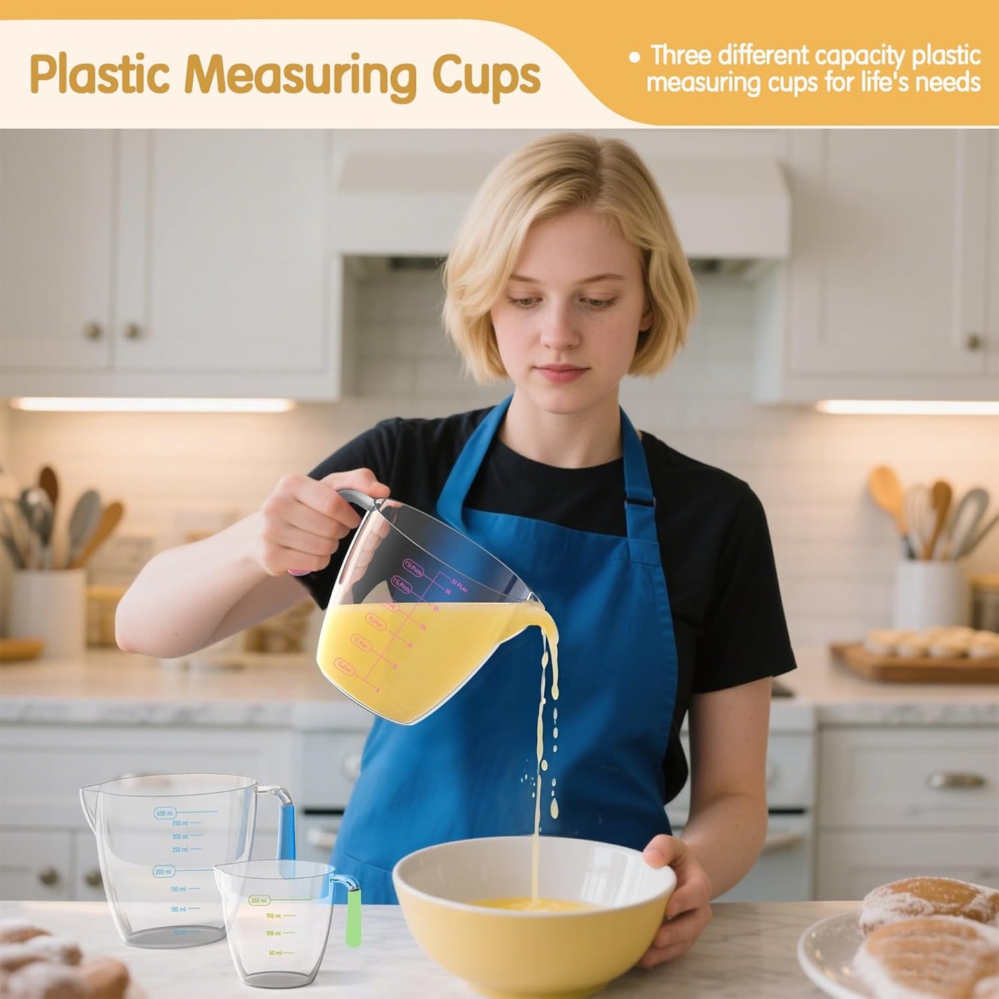 Stainless Steel Measuring Cups and Spoons Set of 20, 7 Nesting Measuring Cups, 7 Spoons & 1 Leveler, 5 Mini Spoons, Kitchen Gadgets for Cooking & Baking