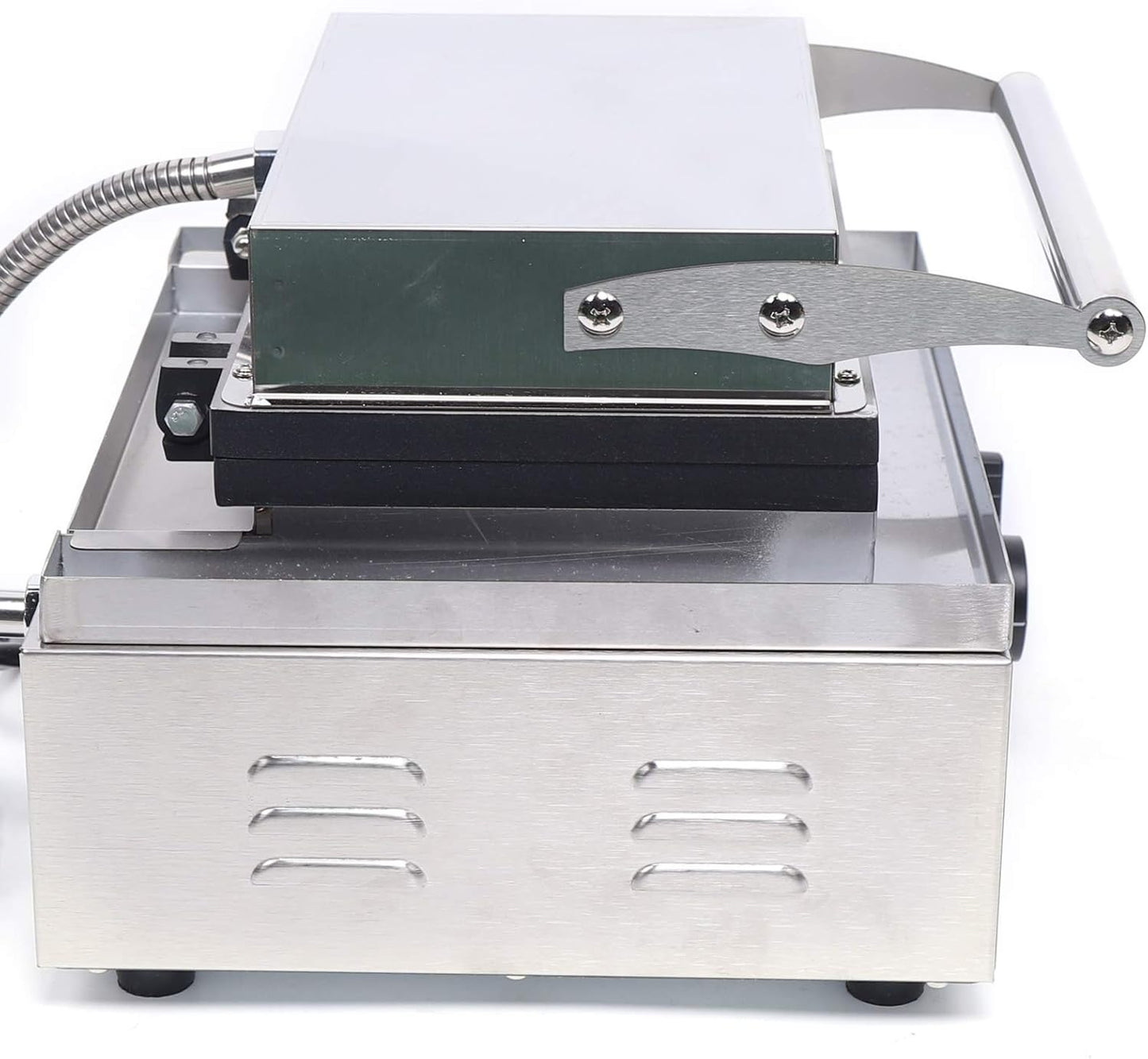 110V 1550W 6 Holes Double-Sided Non-Stick Commercial Electric Doughnut Maker, Cast Aluminium Stainless Steel Double-Sided Heating waffle Baker For Snack Bars, Restaurants, Home Use