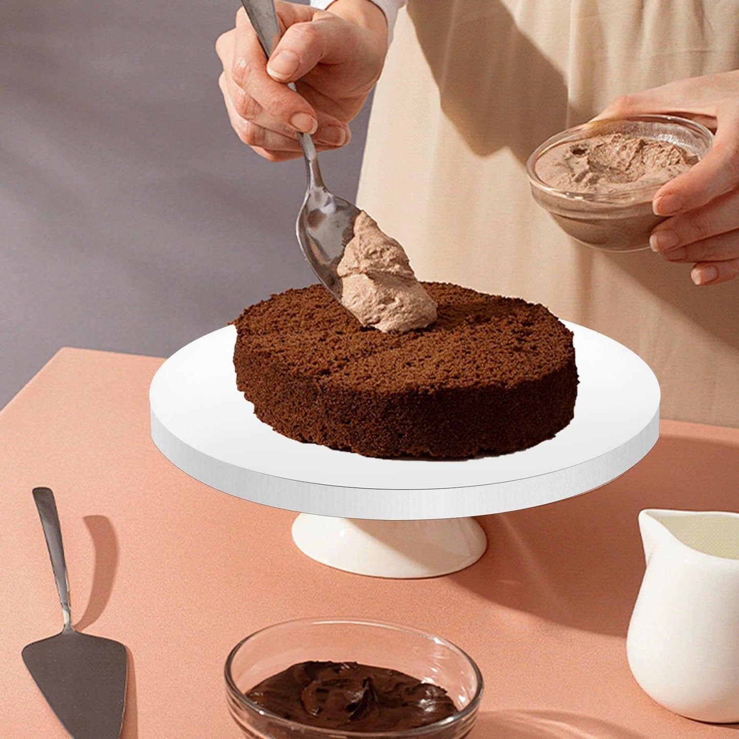 10pcs Large Cake Boards Drum 11 Inch Round,Food Grade Cake Rounds,1/2" Thick Cake Base Sturdy Multiple Layers of Corrugated Cardboard for Heavy or Multi Layer Cakes, Pastry, Display(11inch/10pcs)