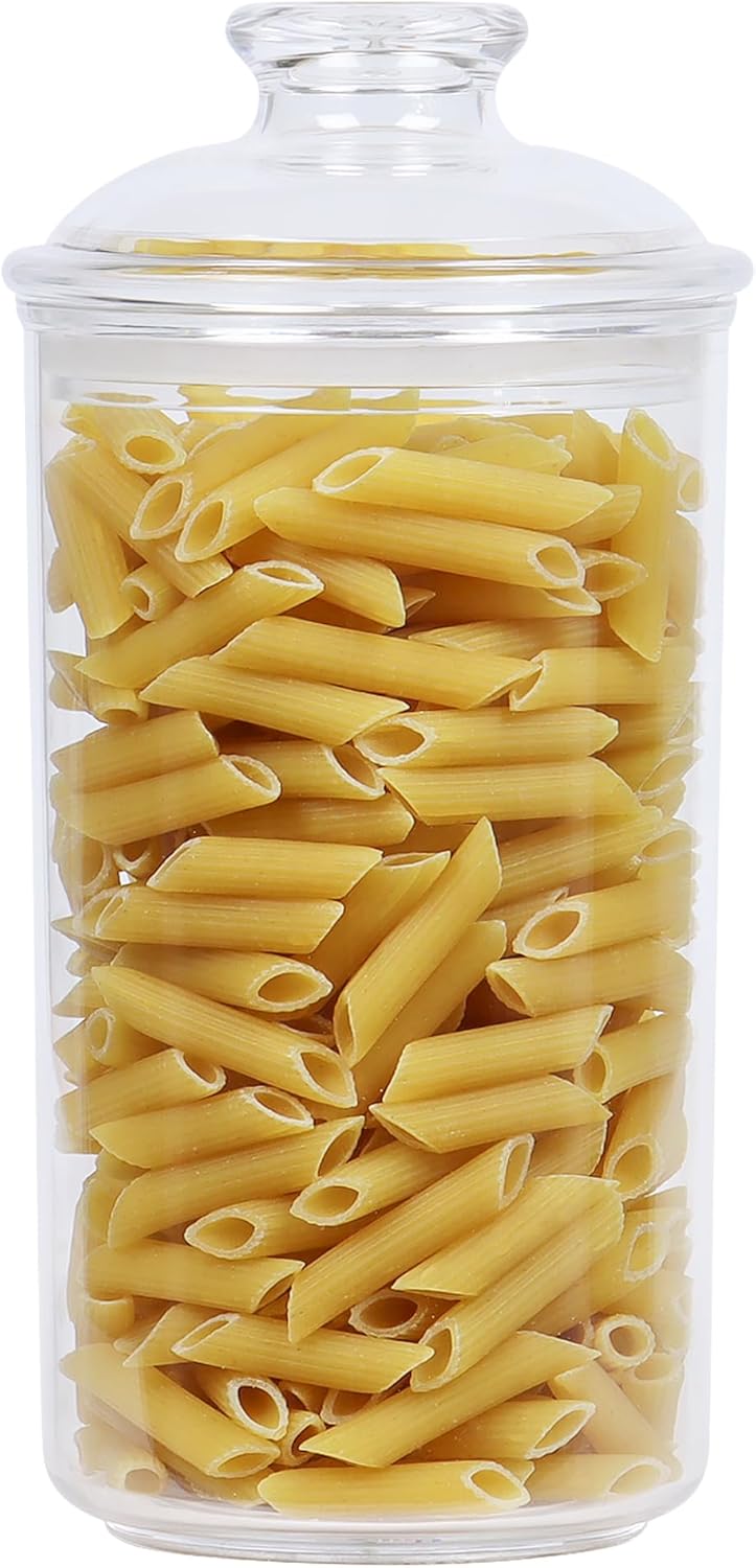 JOEY'Z 34oz/1L - Acrylic Airtight Candy Jar Cookie Jar - Candy Jars with Lids Apothecary Jars With Lids - Laundry Pods Container Laundry Pod Container