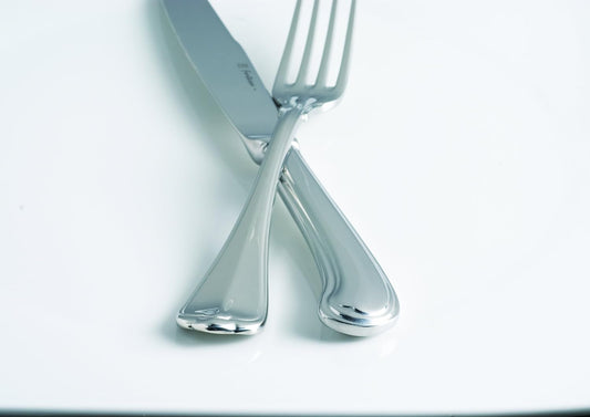 Fortessa San Marco 18/10 Stainless Steel Flatware Solid Handle Steak Knife, Set of 12