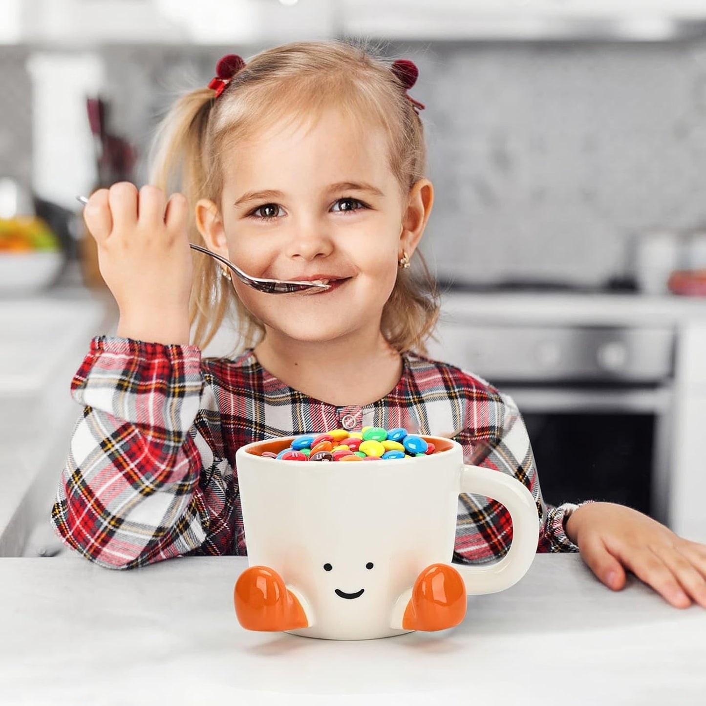 Coffee Mugs,Cute funny Mug For Women, 12.8oz/380ml Unique Ceramic Coffee Tea Cups, Office Mug Gift (orange)