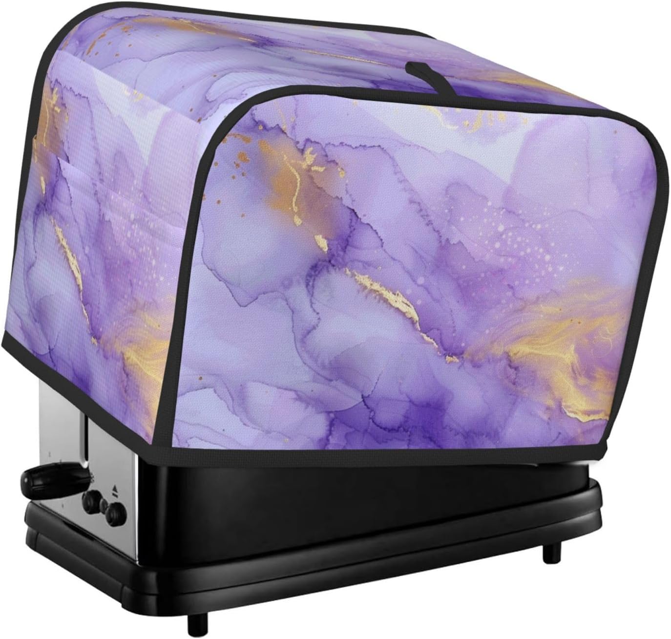 Toaster Cover 2 Slice Pastel Purple Marble Kitchen Small Appliance Covers with Pockets Dust and Fingerprint Protection
