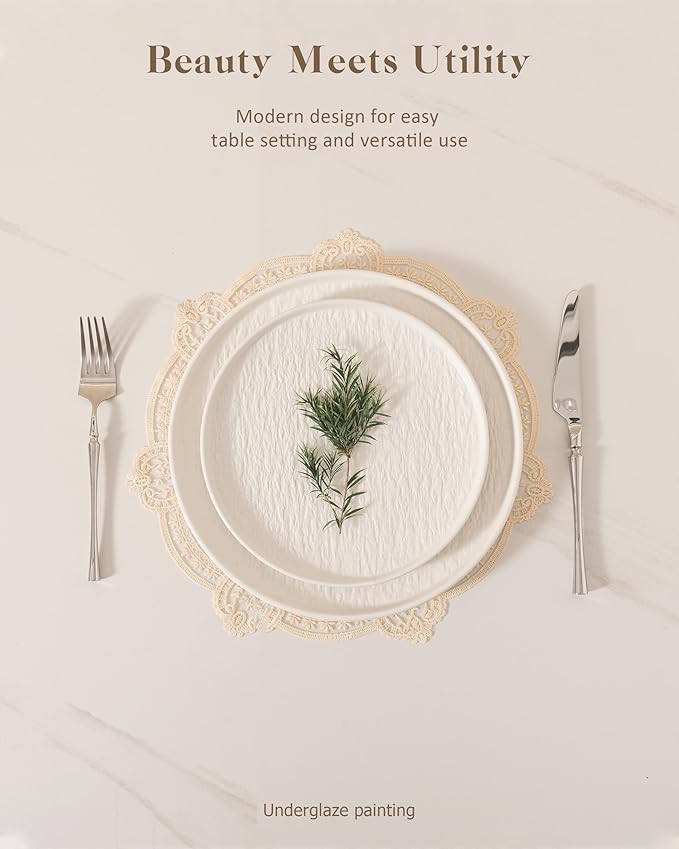 Dinnerware sets plates and bowls sets modern plates stoneware dinnerware set Plates and Bowls Set for 4, 12 Pieces Dishes,Microwave and Dishwasher Safe Tableware (style - 2, 4 - Set (12pcs))