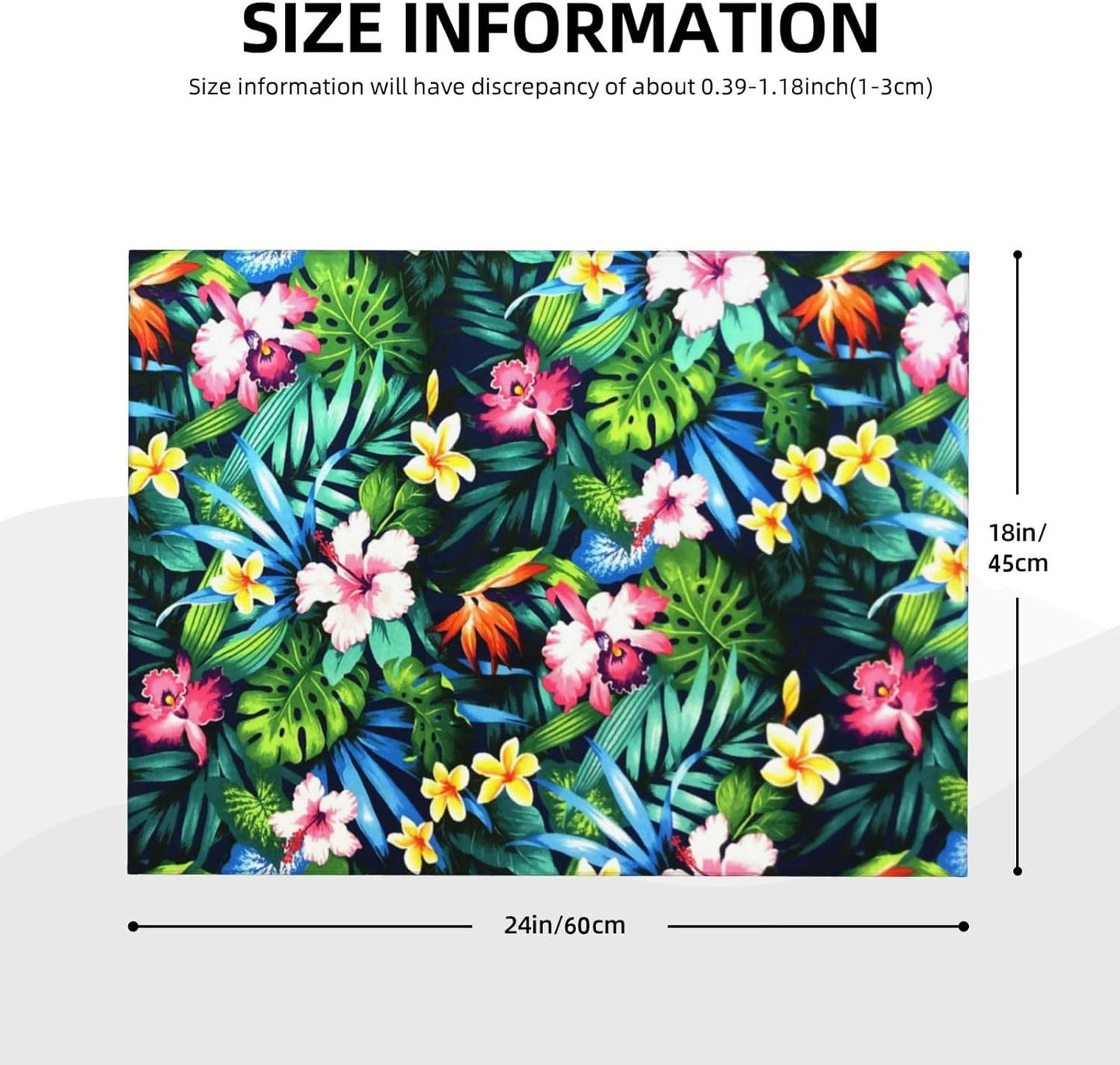 Light Pink Floral Dish Drying Rack Mat for Kitchen Accessories Counter, Flowers Blossom Microfiber Coffee Decor Bar Station Mats Dish Draining Washable Foldable Extra Large 18"x24" Silicone Rubber