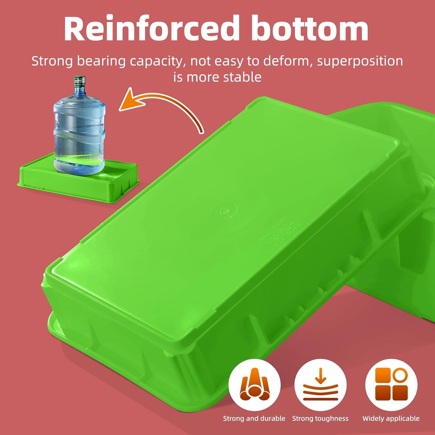 4-Pack Commercial Dough Proofing Box | Pizza/Bread Sourdough Food Storage Containers for Bakeries, Storage Bins with Lids (4 Pack Green, 22.8" L x 15.5" W x 6.1" H)