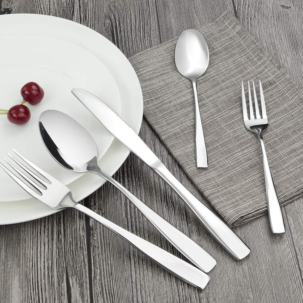 Stainless Steel Flatware Sets, 40-piece, Service for 8