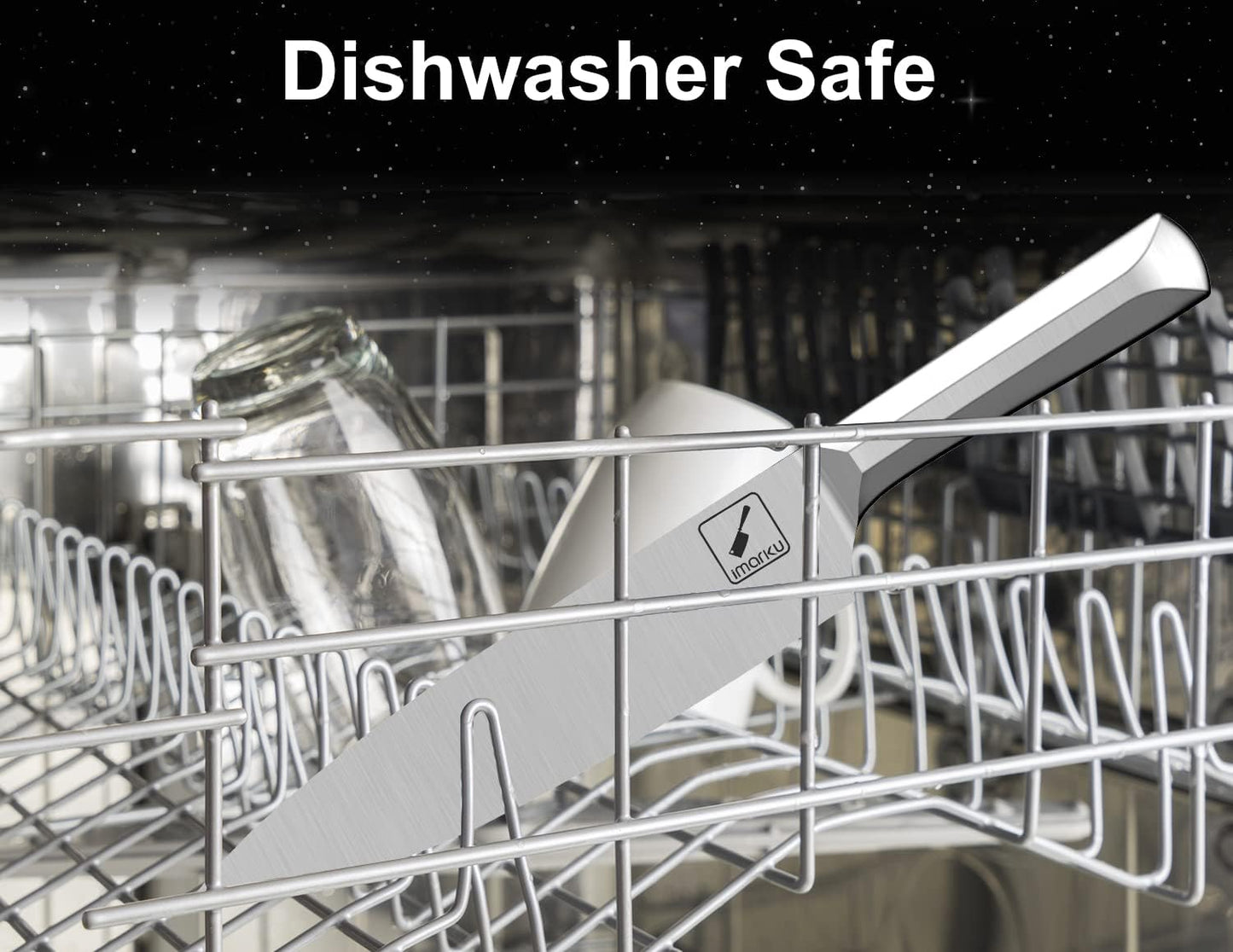 imarku® 15 PCS Kitchen Knife Set with Diamond Shaped Handle Dishwasher Safe Kitchen Knives Premium German High Carbon Stainless Steel Chef Knife Set, Father's Day Gifts