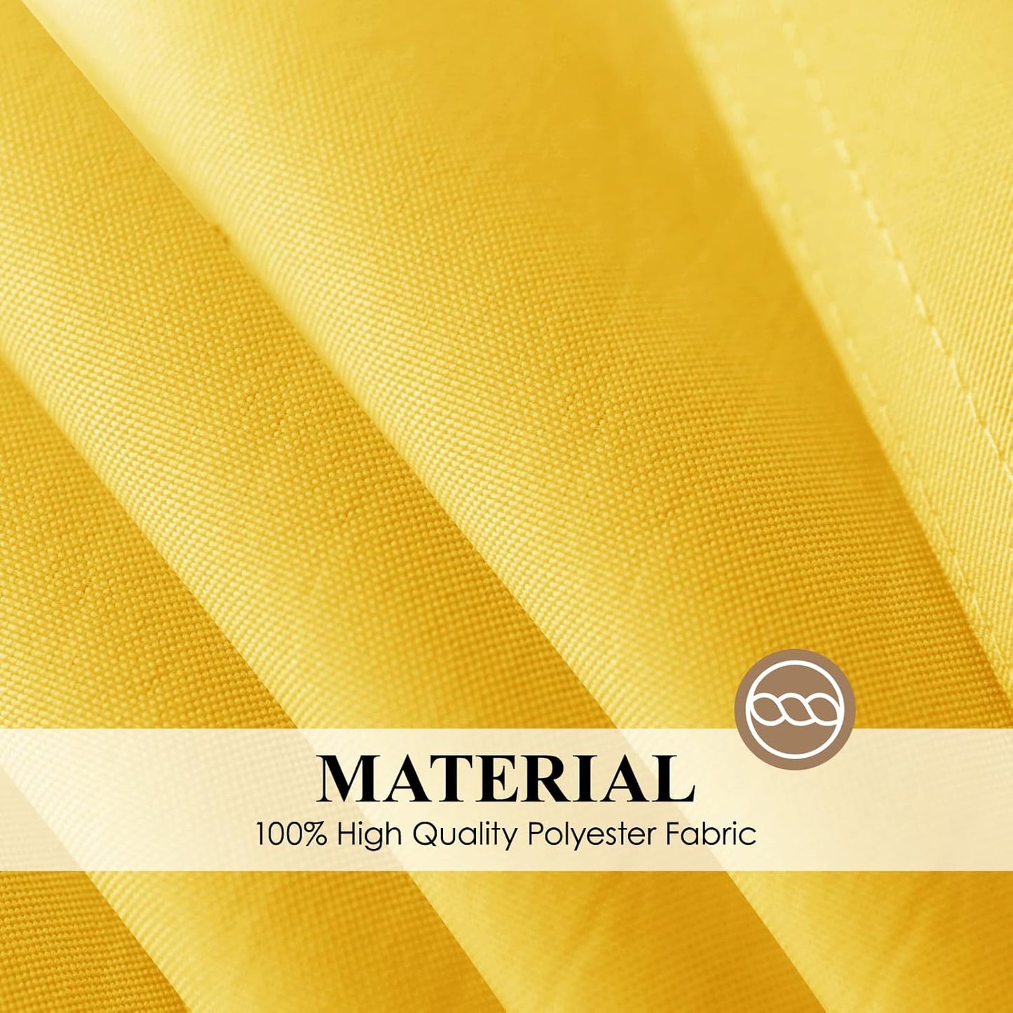 Square Tablecloth 52 x 52 Inch Yellow Tablecloths Stain-Wrinkle Resistant Washable Polyester Table Cloths for Holiday, Buffet Parties, and Weddinge 1pack