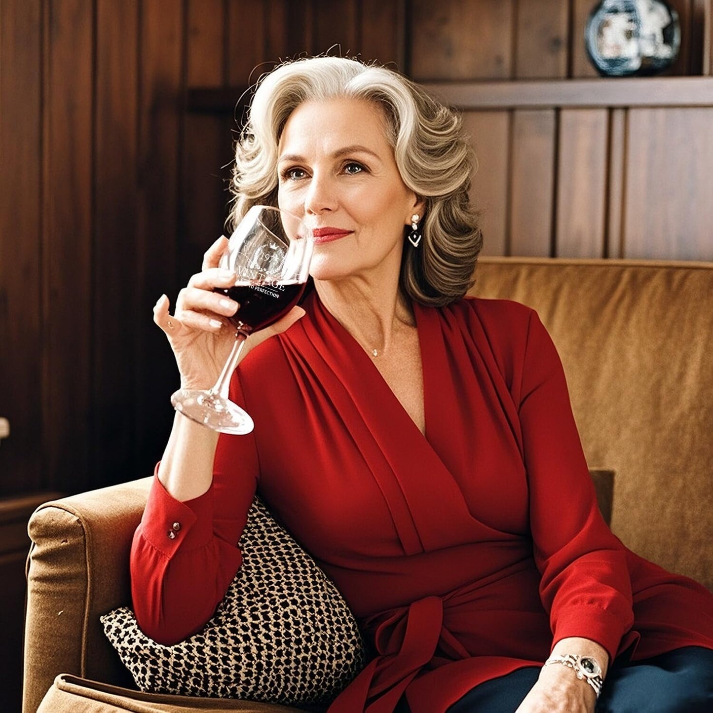 50th Birthday Gifts for Her Women, Best Gifts for 50 Year Old Woman, Vintage 1975 Engraved 50th Wine Glass, Unique 50 Year Old Birthday Decorations for Women, Turning 50 Presents