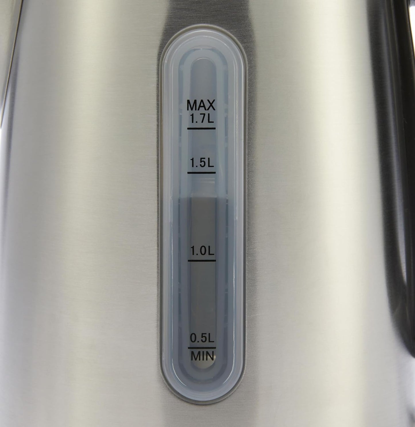 Amazon Basics Electric Stainless Steel Kettle for Tea and Coffee, BPA-Free, Fast Boiling, Auto Shut-Off, 1.8 Quarts, 1500W, Black and Silver