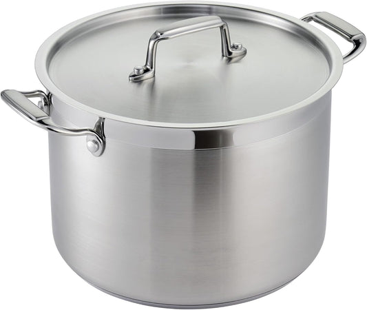 Tramontina Gourmet Stainless Steel 8-Quart Stock Pot with Lid