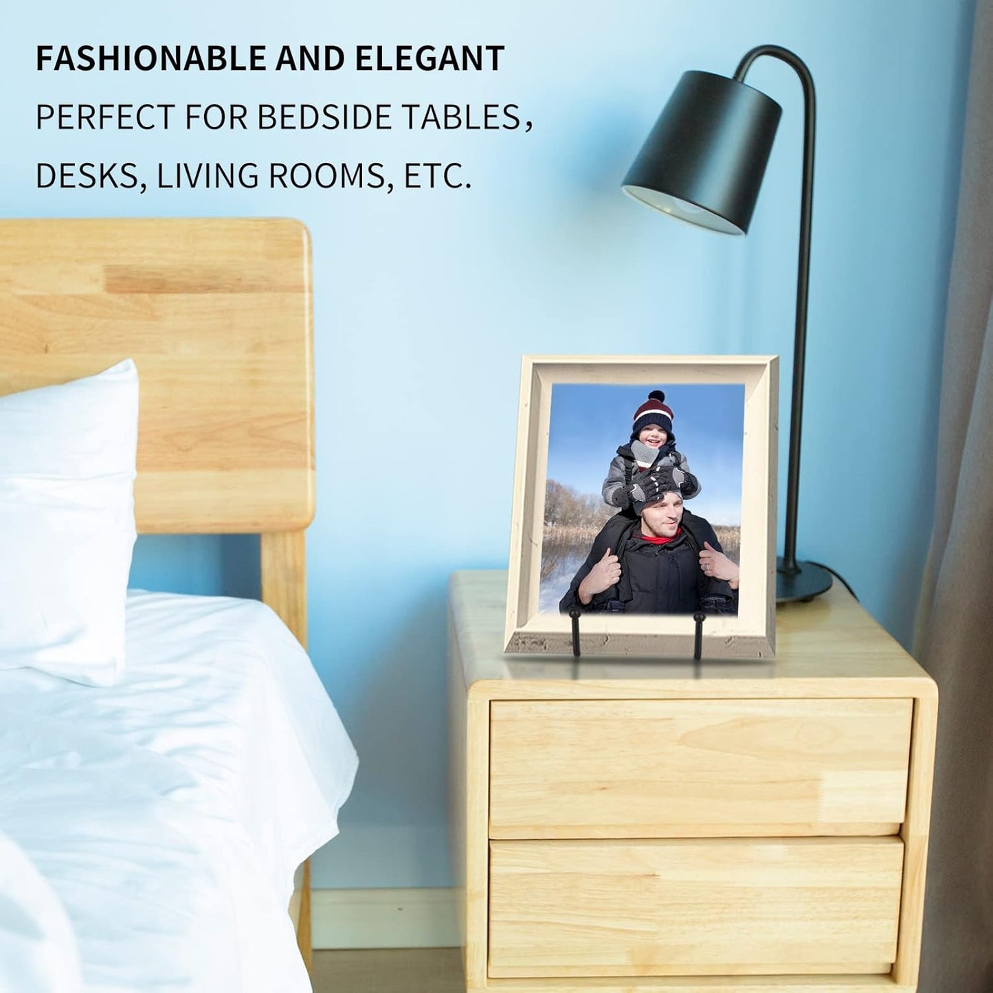 Decolore 8 Inch 3 Pack Black Metal Plate Holder Display Stands for Picture, Decorative Plate, Book, Photo Easel, Artistic Work