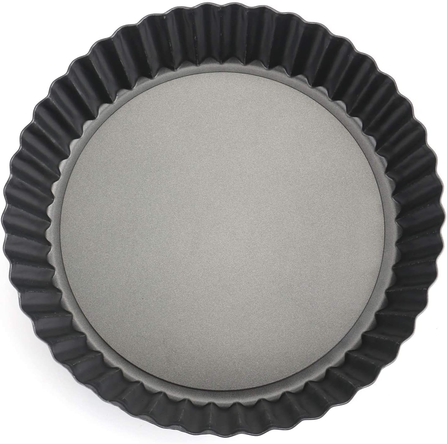 Tosnail 2 Packs 9.5" x 2" Nonstick Tart Pan with Removable Bottom, Quiche Pan Deep Pie Pan Round Baking Pan