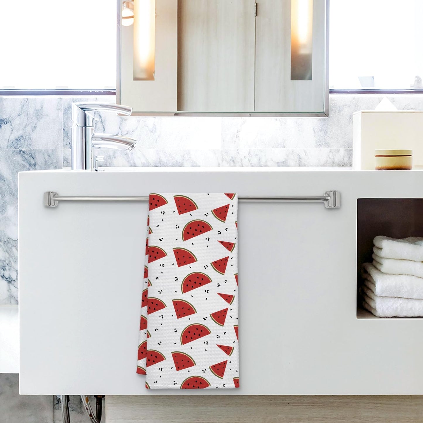 Watermelon Decor Kitchen Towel, Watermelon Hand Towel Dish Towel for Kitchen Bathroom Decor, Fruit Lover Gifts, 16x24 Inches
