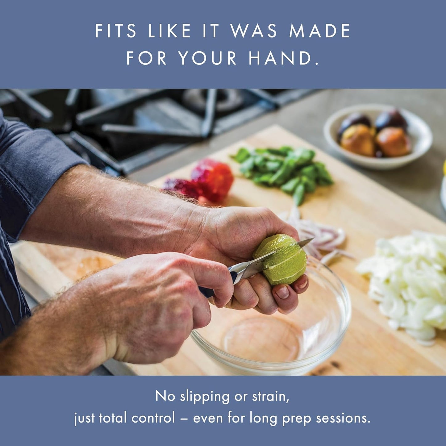 Misen Paring Knife – Precision Kitchen Knife with High-Carbon Stainless Steel Blade – Ergonomic Handle for Peeling, Trimming, and Slicing – Lightweight, Versatile Tool for All Culinary Tasks - Blue