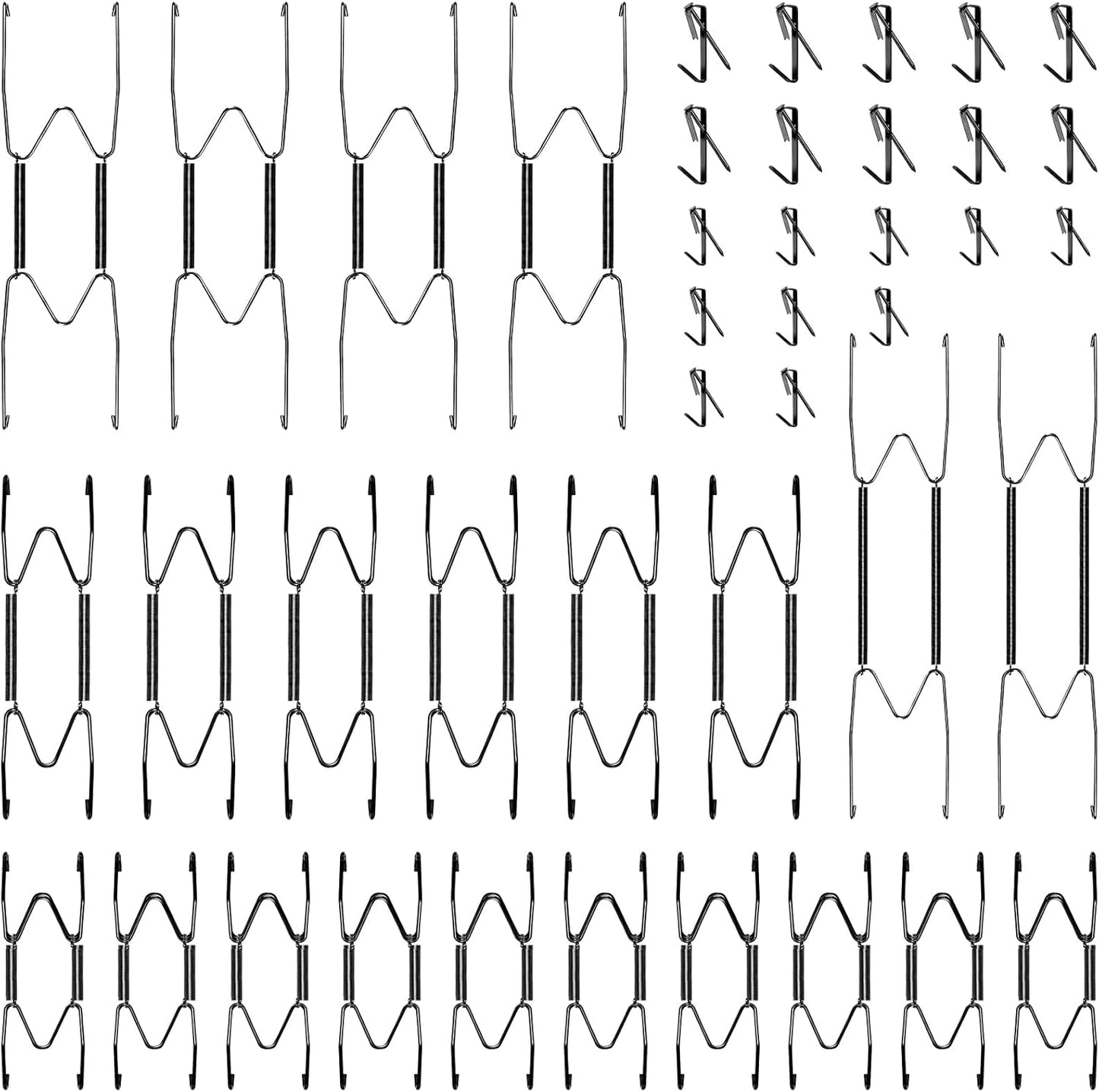 20 Pieces Invisible Wall Plate Hangers 4/5/6/8/10 Inches Wall Plate Hangers Stainless Steel Decorative with 20 Pieces Hook with Nails for Decorative Antique and Arts(Black)