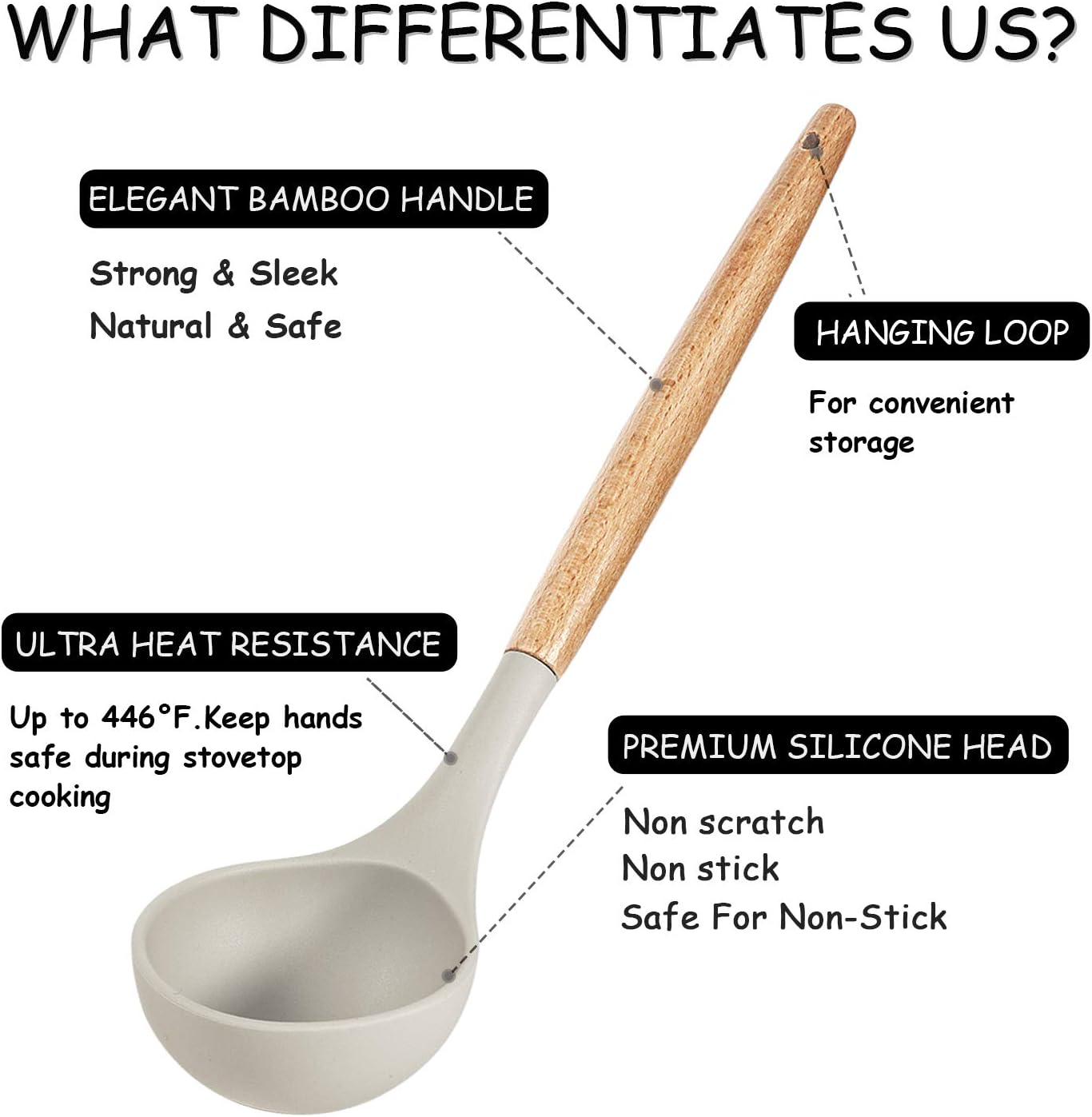 MIBOTE Silicone Cooking Kitchen Utensils Set with Holder, Wooden Handles BPA Free Non Toxic Silicone Turner Tongs Spatula Spoon Kitchen Gadgets Utensil Set for Nonstick Cookware (Khaki)