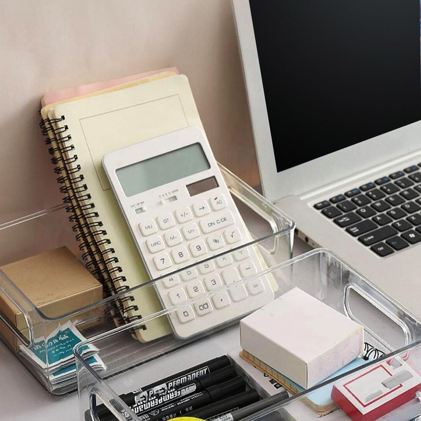 Clear Plastic Storage Bins, Pantry Organizers and Storage or Kitchen Organization and Storage Containers Bins for Organizing, Fridge, Freezer, Bathroom, Pantries, Refrigerator, Cabinet Organizer Bin