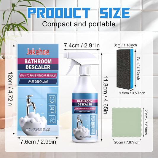 Bathroom Descaler Foam Cleaner, 2025 New Bathroom Descaler, Bathtub Cleaner,Stubborn Stains Cleaner,All Purpose Bathroom Cleaner Foam Spray for Home Kitchen(2pcs)