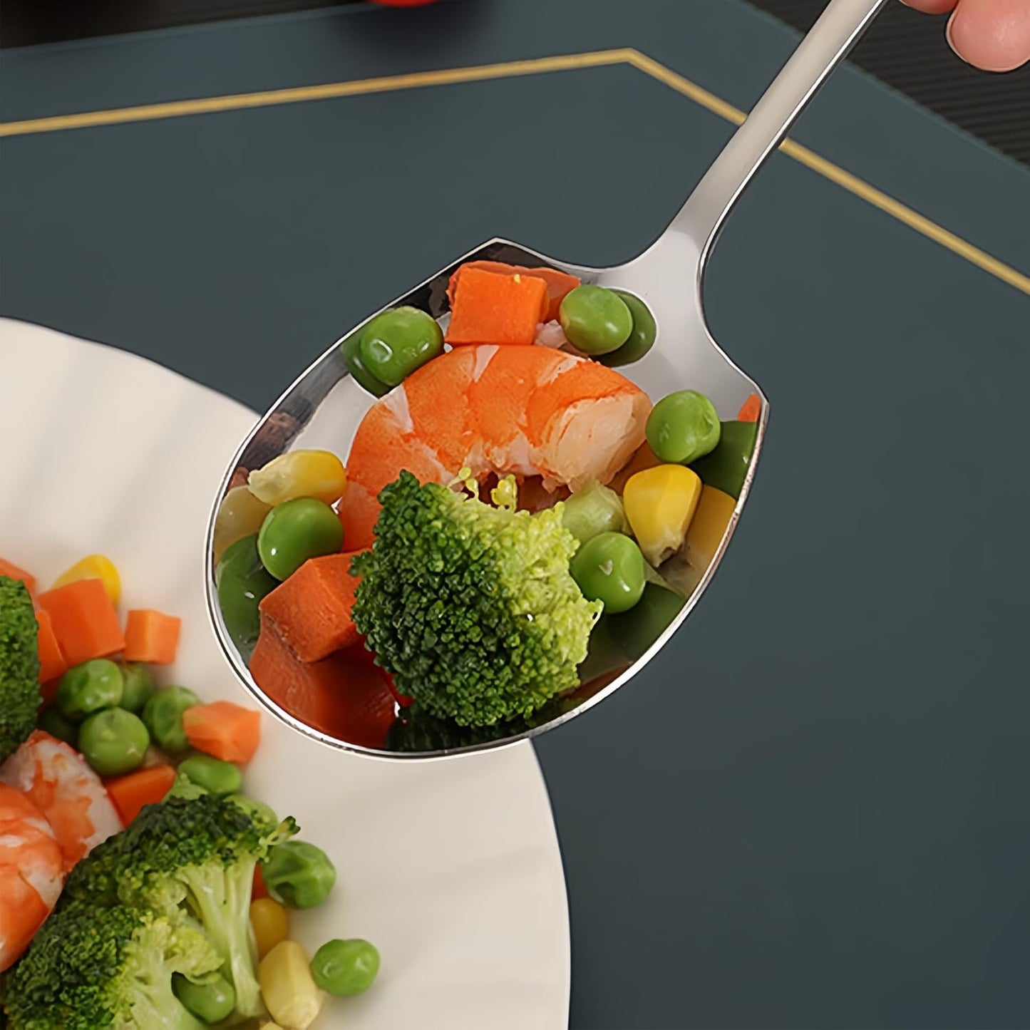 Small Serving Spoons,18/10 Stainless Steel Buffet & Banquet Style Serving Utensils (Set of 2)