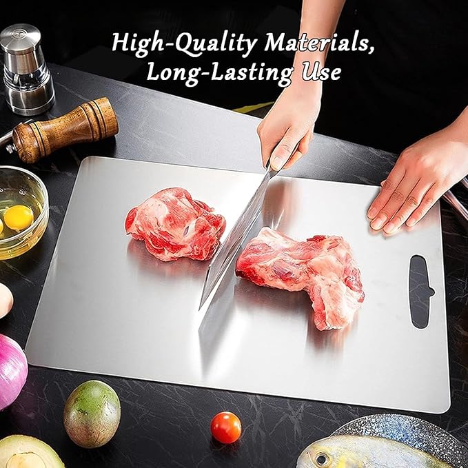 Katuchef Titanium Cutting Board, 2025 Pure Cut TitanIum Cutting Boards for Kitchen, Safe Durable Extra Large Cutting Board for Meat Fruit Vegetable (L: 13.35 * 9in)