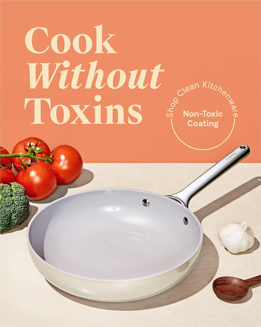 Caraway Nonstick Ceramic Mini Fry Pan (1.05 qt, 8") - Non Toxic, PTFE & PFOA Free - Oven Safe & Compatible with All Stovetops (Gas, Electric & Induction) - Black