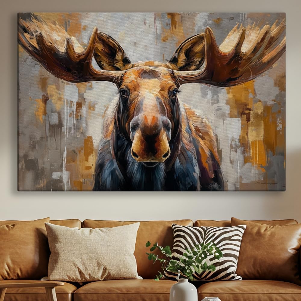 Wildlife Canvas Prints - Wild Animals Home Decor - Medium, Large, and Extra Large Wall Art for Living Room, Bathroom, Kitchen (The Forest King, 31L" x 47W")