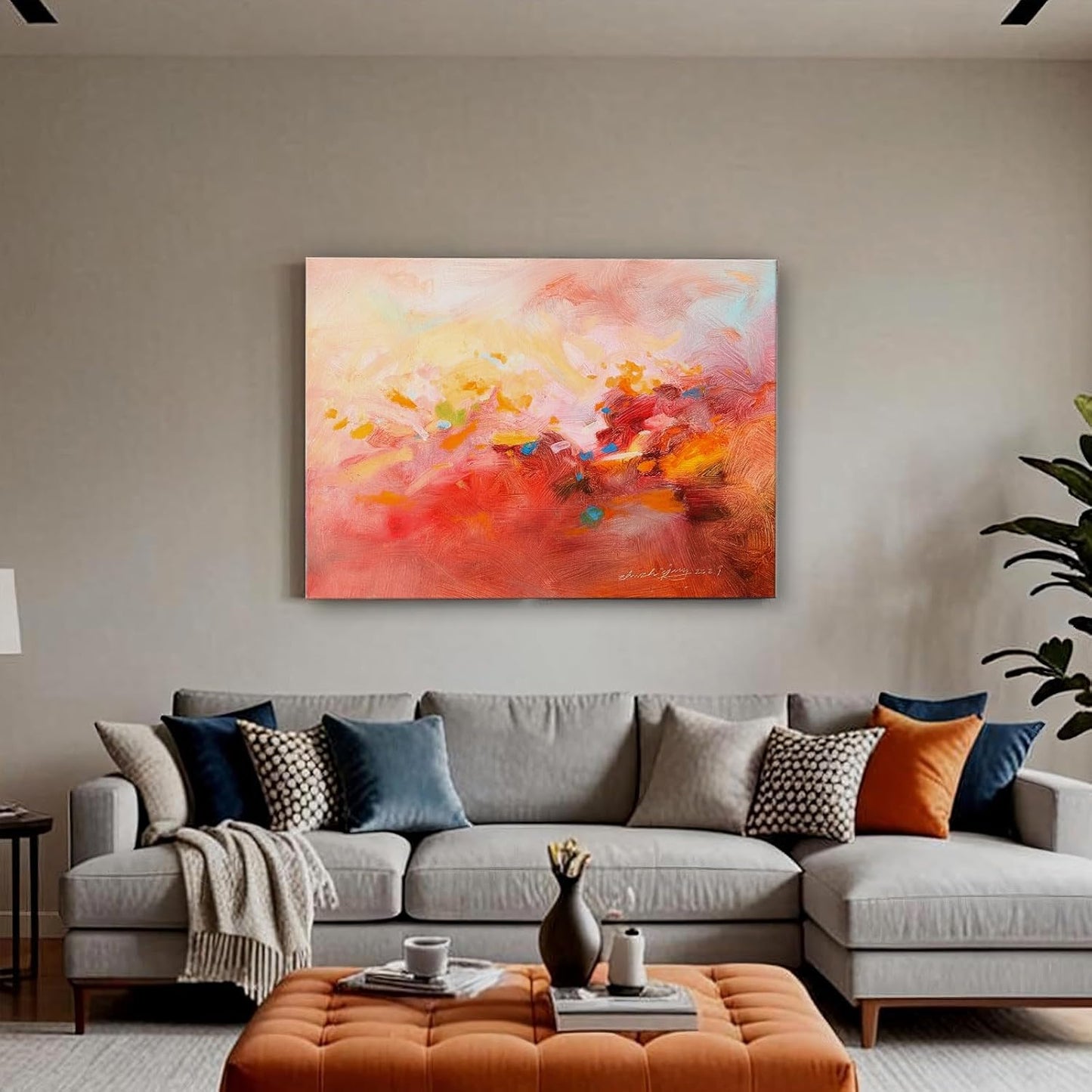 Gloliv Canvas Wall Art – Abstract Wall Decor Painting, Artist-Authorized Reproduction Canvas Prints, Modern Wall Art Decor for Living Room, Bedroom, or Office 32"x24"