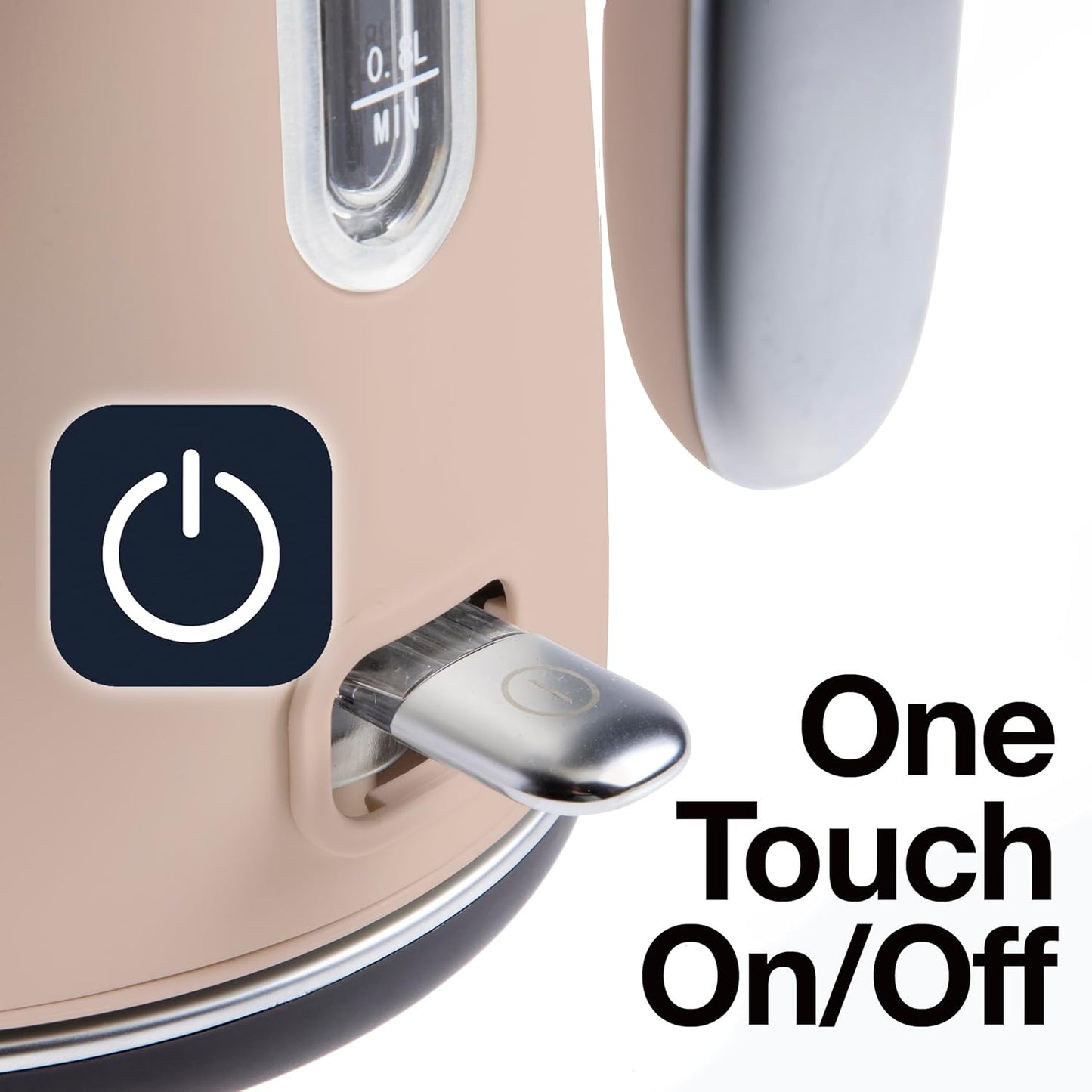 Rae Dunn Electric Hot Water Kettle - Stainless Steel Coffee Maker, Tea Kettle, Swivel Base, With Automatic Shut Off Boil-Dry Protection, Easy Pour Pitcher, 1500 Watt Boiling Power, 1.7 Liters, Blush