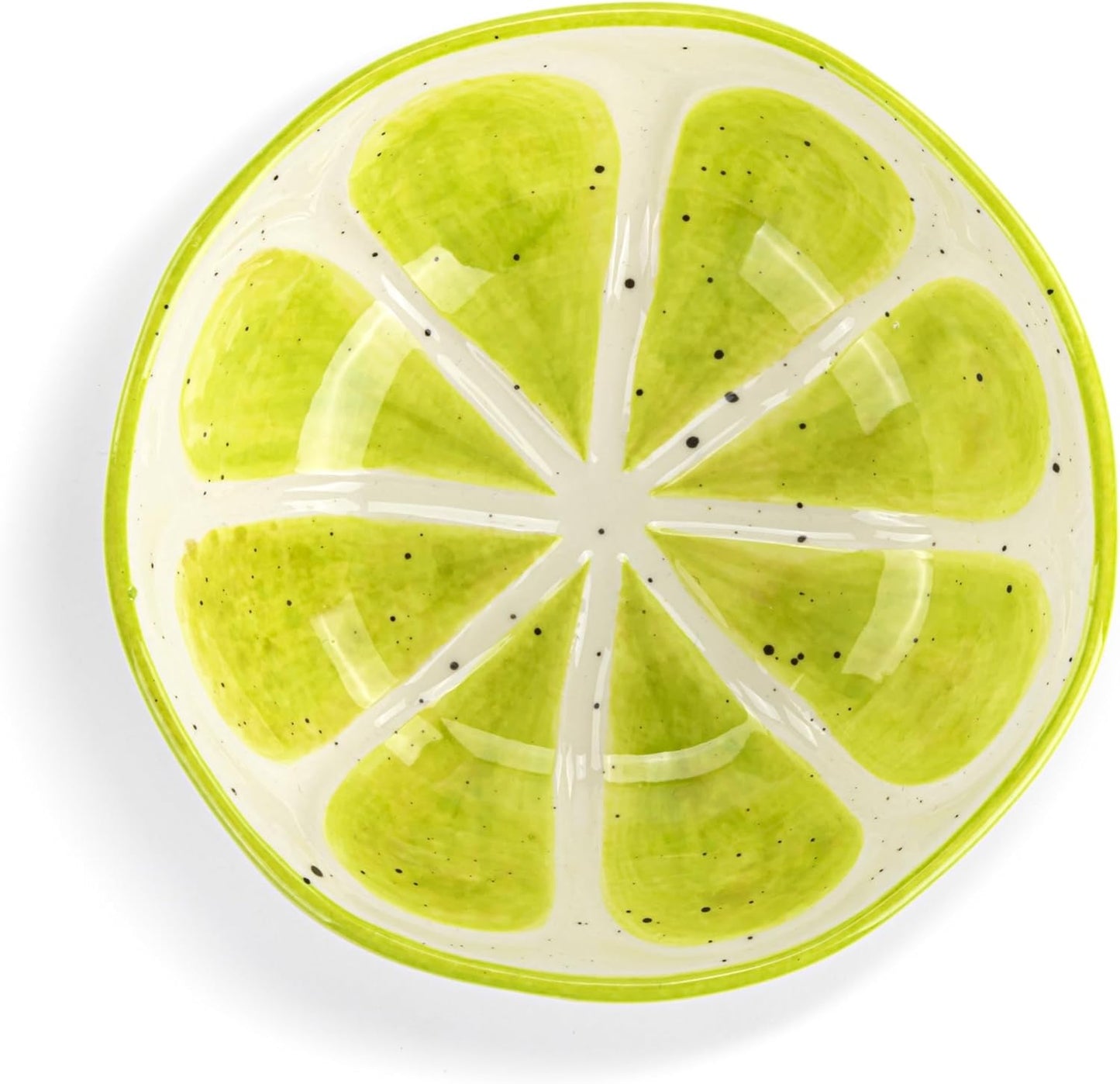 DEMDACO Mini Fruit Inspired Snack Candy Serveware Bowl From Design Serving Collection 2 x 5 Inch Ceramic Stoneware Lime