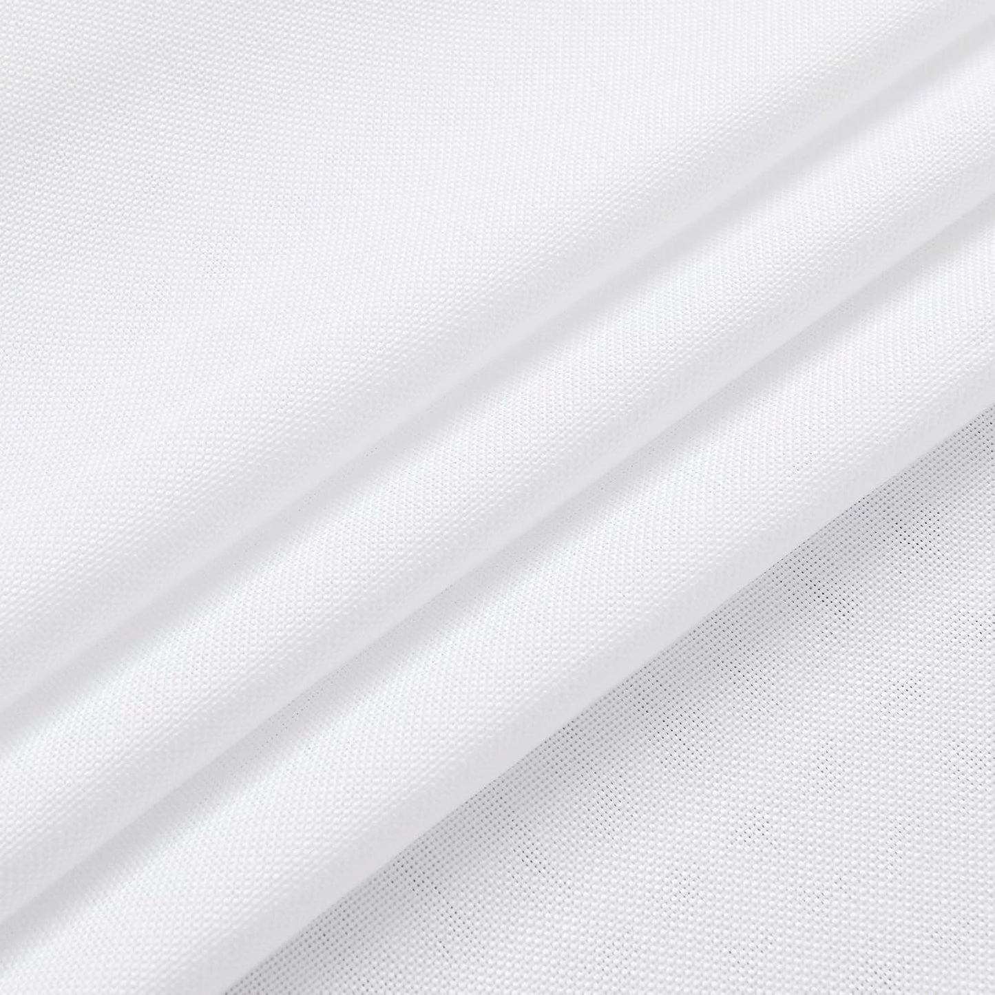 Hiasan 2 Pack Faux Linen Rectangle Tablecloth - Wrinkle and Stain Resistant Washable Table Cloth for Kitchen Dining Room Holiday Table Cover for Party Dinner, White, 52 x 70 Inch