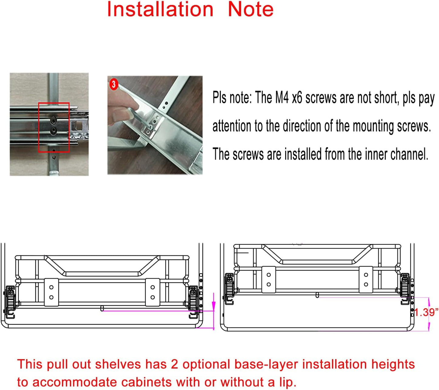 DINDON 2 Tier Pull Out Cabinet Organizer (20" W x 21" D) Slide Out Wood Shelf Double Tier Kitchen Wire Basket with Chrome Finish…