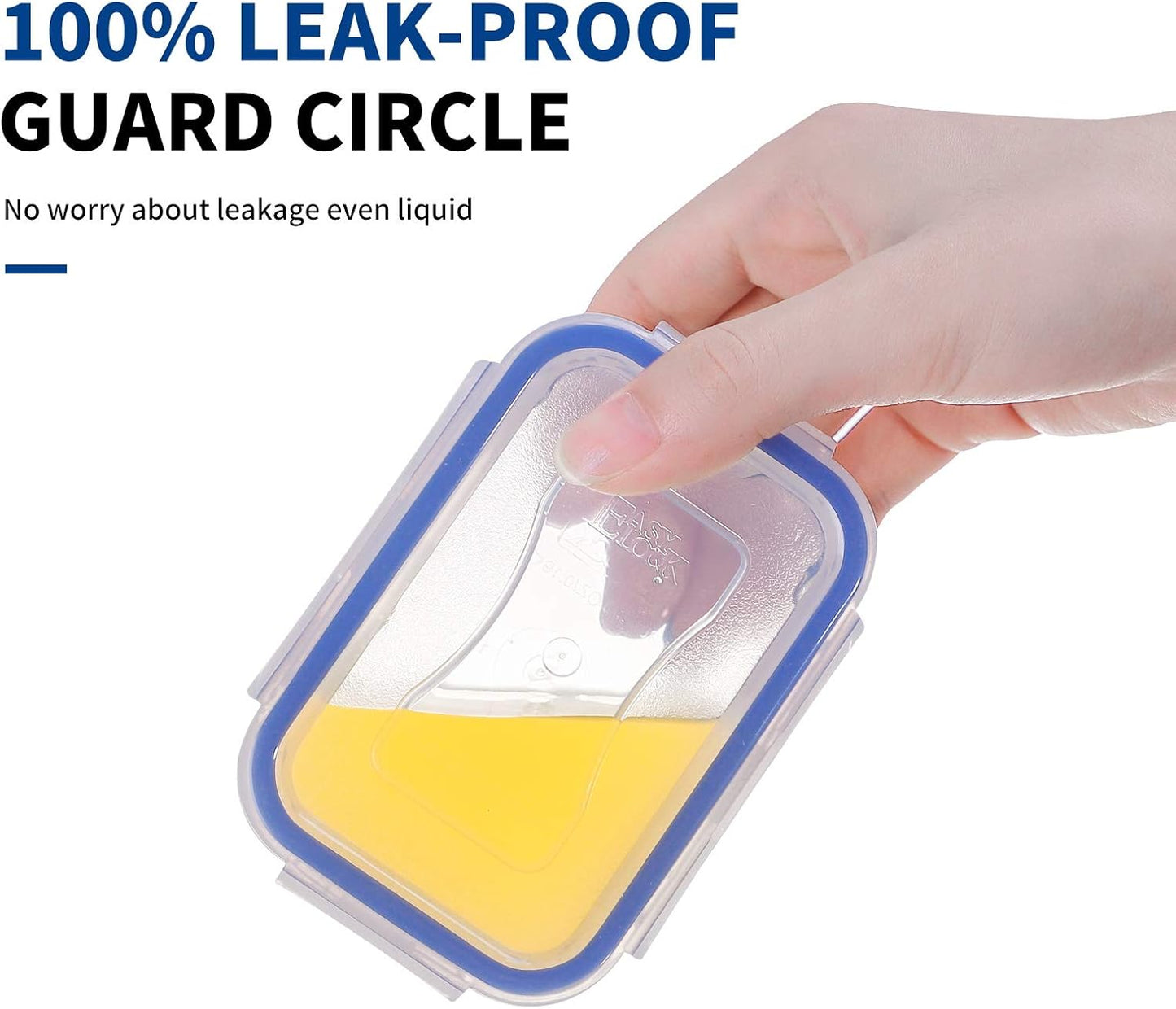 KIGI 4 PACK 6OZ Plastic Small Containers with Lid Portion Control Mini Bento Box Leaf-proof To-go Container Salad